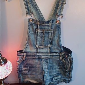 Denim Short Overalls